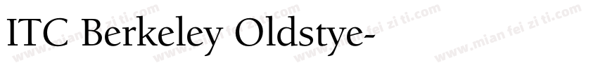 ITC Berkeley Oldstye字体转换